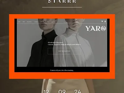 YARO. WEB DESIGN CONCEPT. (LANDING PAGE, PRODUCT PAGE) animation branding design e commerce fashion graphic design landing page logo ui web design