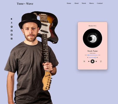 Daily UI Challenge #009 challenge css dailyui day9 html music palyer tunewave website