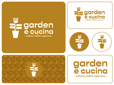 Garden e Cucina alex seciu branding flower logo garden logo kitchen logo logo design logo designer restaurant logo