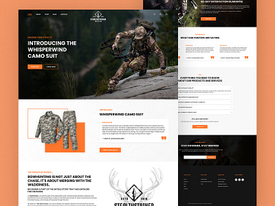 Bowhunting Store Landing Page adobe bow design figma fresh html http hunt landing market modern page shop store ui ux web website wordpress www