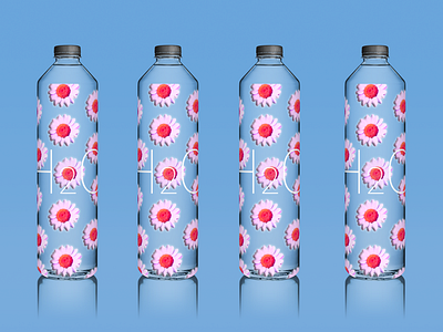 Limited edition branding for bottled water company branding graphic design