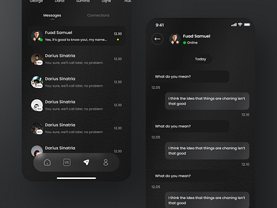 Chat Page Exploration app app design chatpage clean design ui uiux ux