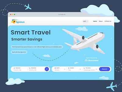 AI Platform for traveling — Flight Duck ai animation branding design graphic design illustration mobile mobile friendly design motion graphics platform travel traveling ui uiux ux web web design web site