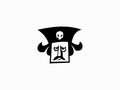 Pirate Logo adventure branding captain design face hat illustration logo man mark mascot modern moustache pirate sad sea ship skull vector