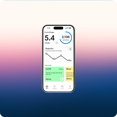 Sugar track - health tech app healthcare healttech ios mobileapp problemsolving productdesign ui uiuxdesign