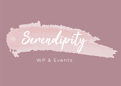 Logo design for a Wedding Planner company called Serendipity branding graphic design logo