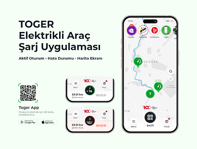 Toger Charging Actions charge ev station ui ux