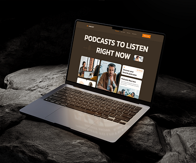 Podcasts Website audio interview landing page listen live minimal music platform podcast podcast app radio shasankodas songs streaming ui ux web design website