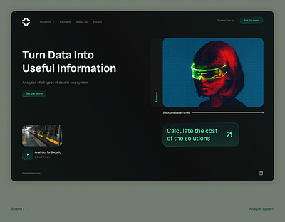 Analytic System Website. Design Concept ui ux