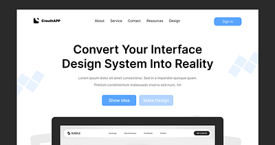 CrouthAPP Landing Page branding graphic design ui