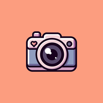 A Cute Camera Cartoon Icon Illustration animation branding camera cartoon character cute design graphic design icon illustration logo mascot vector