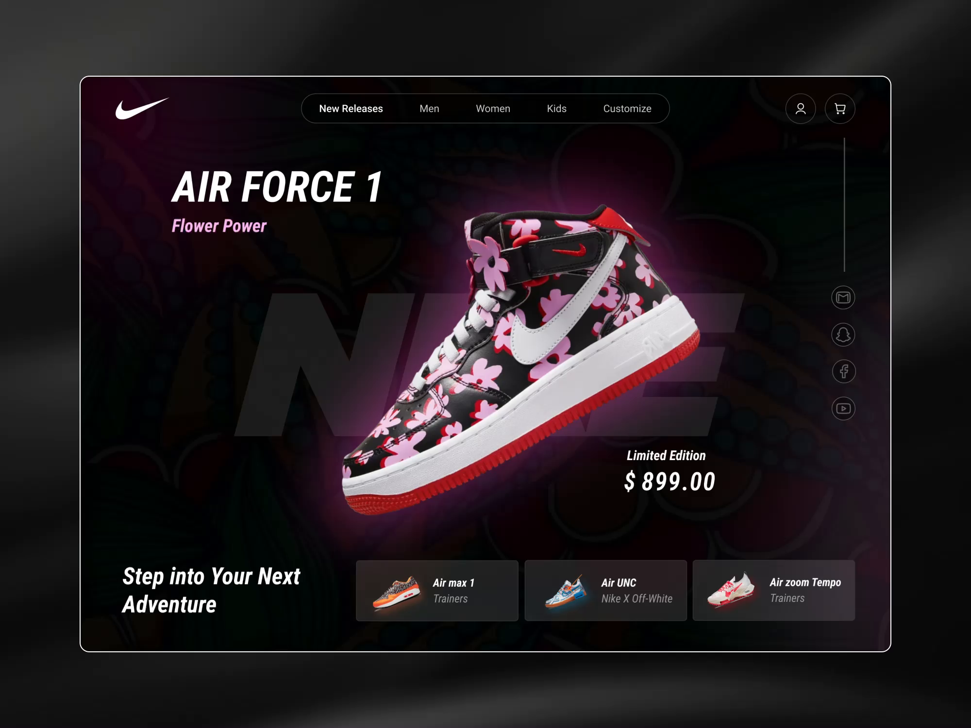 Nike Website UI : Product Showcase Page By ProAmey For ProCreator ...