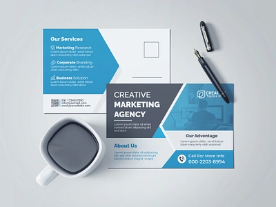 Corporate Postcard Design brand identy branding corporate post card eddm postcard graphic design postcard template