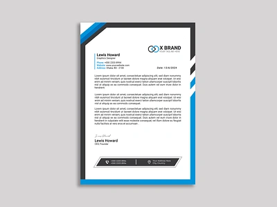 Corporate Letterhead Design branding corporate barnding corporate letterhead graphic design letterhead design print design