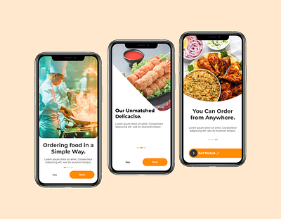 Food Delivery Mobile App android design figma design ios design landing page design mobile app design product design re design responsive design screenshot design ui ui ux design ux wed design wedsite design