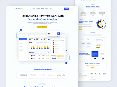 SaaS Landing Page dribbble landing page latest mobile design product saas landing pahe uiux design web design