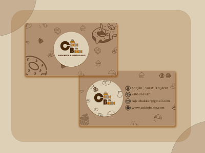 Bakery Visiting card bakery bakerycard baking cake cakeshop design food ui visitingcard visitingcarddesign