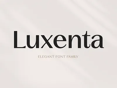 Luxenta Complete Family stylish sans serif font