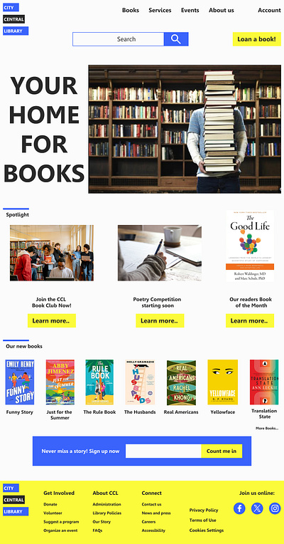 City Central Library Responsive Website UX/UI Case study books case study library library website new design new shot responsive website ui ui design user interface ux uxui case study visual design web design