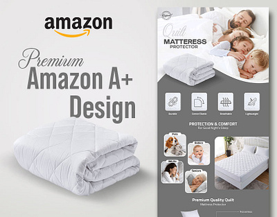 A+ Premium Amazon Content Design For Mattress Protector a a content amazon amazon a content amazon ebc amazon graphic designer amazon listing images branding designer ebc ebc content ebc design ebc expert graphic designer