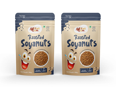 Rosted Soyanuts Pouch Design box design brand design branding food packaging indian snacks indian snacks packaging label design logo design namkeen packaging pouch design product design rosted soyanuts snacks snacks packaging snacks packaging design soyabean soybean product