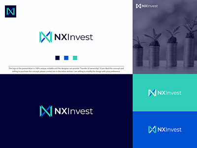 NXInvest Logo accounts logo best logo branding brandlogo consulting logo credit logo finance logo fintech fintech logo invest investment logo logo logo design logofolio modern logo nx logo