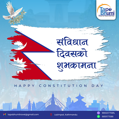 Constitution Day 2081 2081 constitutionday design graphic design nepal postdesign socialmediapost