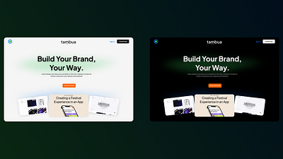 Landing Page - Light & Dark Mode Design app appdesign branding cleandesign darkmode design dribbble figma illustration landingpage lightmode logo ui