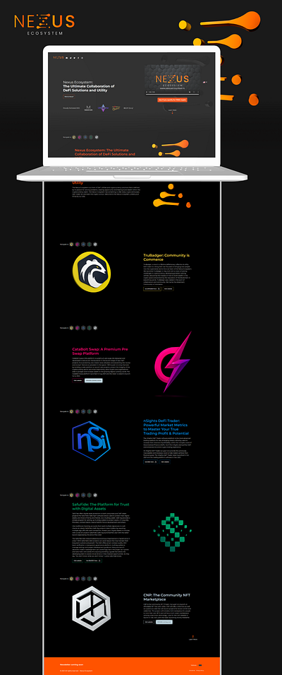 NEXUS Ecosystem graphic design logo ui