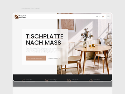 Tischplatte nach Mass - Manufacturing of tables design manufacturing manufacturingoftables minimalism modern tables ui uiux ux webdesign website