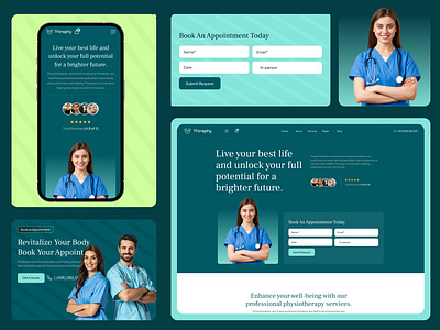 Thiraphy - Physiotherapy Service Website Design 3d animation branding graphic design healingthroughdesign healthcaredesign logo medical motion graphics physiotherapists physiotherapy responsivedesign ui