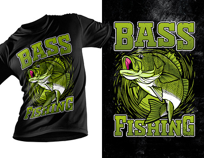 Fishing T-shirt design | Bass Fishing 3d mockup bass fishing bass lover tee clothing custom fishing tee custom t shirt design fish hunter shirt fishing fishing graphic tee fishing t shirt graphic design illustration logo merchandise graphic design outdoor sportswear shirt design shirts t shirt t shirt design