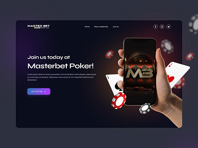 Poker Club Website cards club creative design game landing page minimal playful poker poker club ui ui ux user experience user interface ux visual design web design website website design wireframes