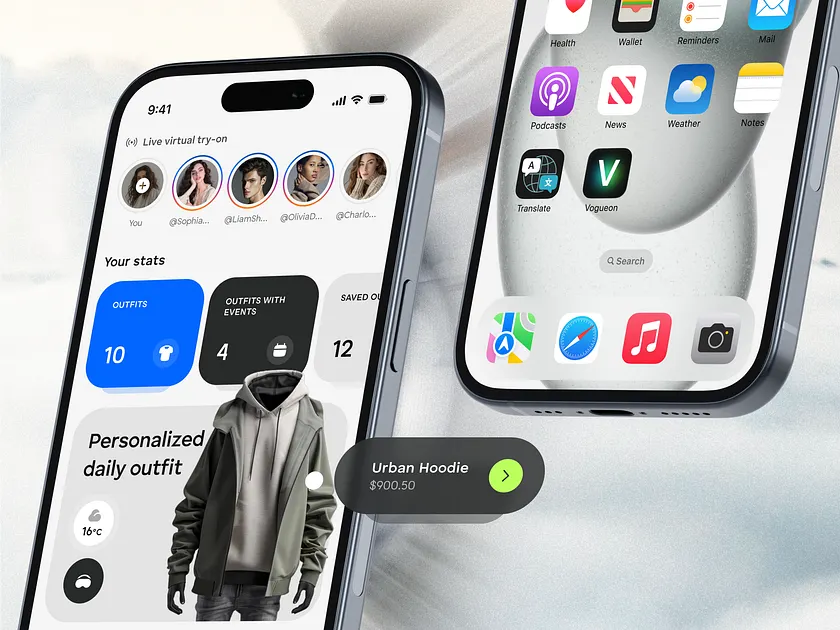 Clothing App designs, themes, templates and downloadable graphic ...