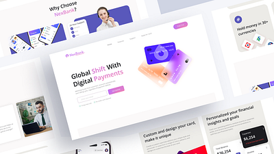 Fintech Website Landing Page 2023 bank website landing page finance finance website landing page fintech fintech landing page fintech website landing page online bank ui