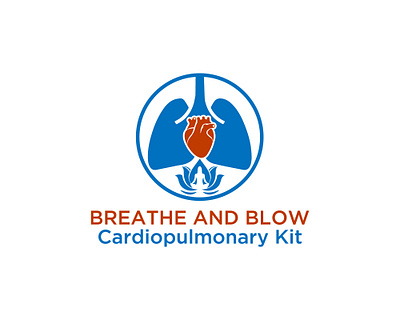 Heart and Lungs Logo breathe and blow kit cardiopulmonary logo cardiovascular system design healthcare logo design heart and lung health heart and lungs logo heart health symbol holistic health logo lungs icon in logo medical device logo medical kit branding respiratory system logo