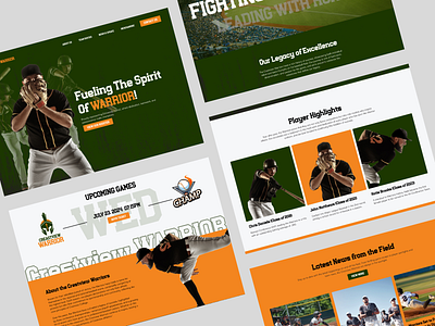 University Baseball Team Sport Landing Page athletes baseball baseball team baseball website baseball website design branding design interface landing page schollarship sport sport team landing page sport website design team landing page ui university web design website website design