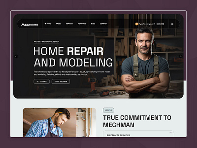 Mechman – Handyman Website WordPress Theme services business uiux web design web development wordpress theme wordpress website