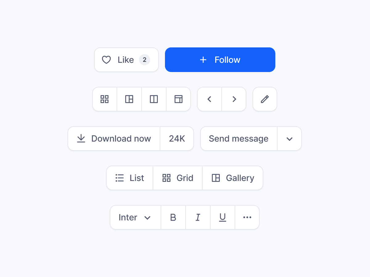Button - SquareUi Design System button button group design system product design ui ux web design
