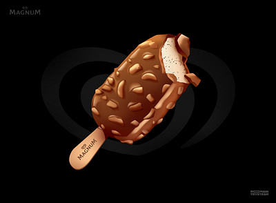 Magnum🍦 brandillustration branding cold cool food icecream illustration magnum pop product