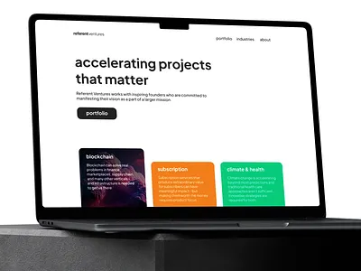 Website design exploration for Venture capital firm design product showcase ui user interface web design webflow website website design