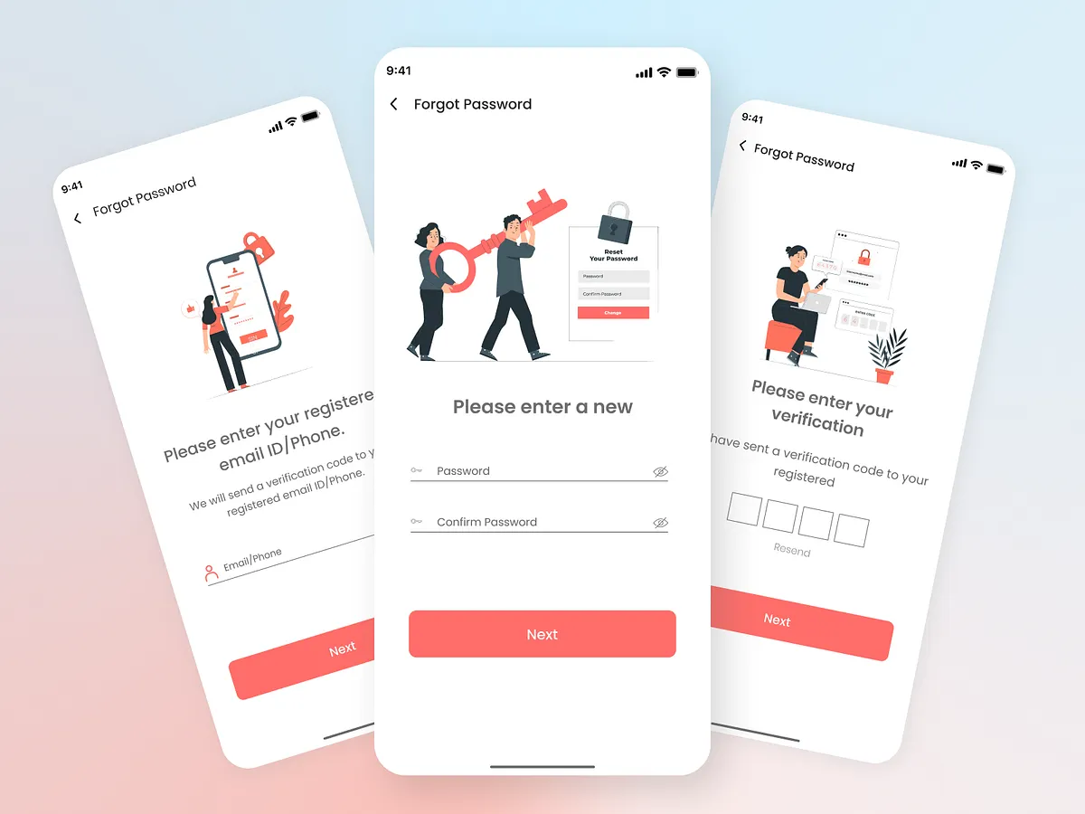 Forgot Password UI designs, themes, templates and downloadable graphic ...