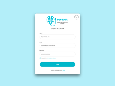 Psy EHR Clinic Management System ui ui interface ux ui design website design