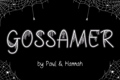 GOSSAMER font cartoon creative cute font font design font style fontpack fonts gossamer graphic design halloween handwriting handwritten lettering motion graphics script spider spider web