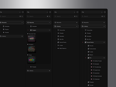 Nested Nav 🪄 complex navigation dark mode figma navigation nested navigation side nav side navigation ui