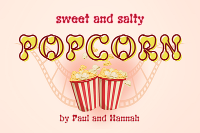 POPCORN font cartoon creative cute festival font font design font style fontpack fonts graphic design handwriting handwritten lettering modern motion graphics popcorn script