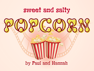 POPCORN font cartoon creative cute festival font font design font style fontpack fonts graphic design handwriting handwritten lettering modern motion graphics popcorn script