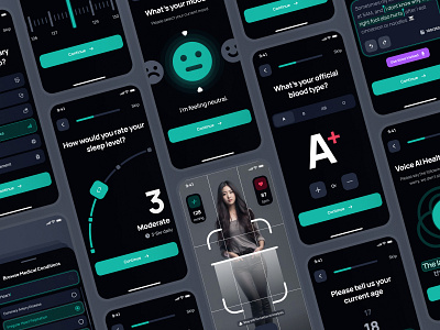 nightingale UI Kit: AI Medical & E-Pharmacy | Health Assessment ai healthcare app ai medical app ai pharmacy app assessment assessment ui clean dark mode dark ui fitness assessment health assessment healthcare assessment healthcare ui kit heatlh assessment ui medical ui kit minimal modern pharmacy ui kit quiz ui simple teal