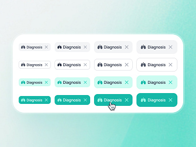 nightingale: AI Medical & E-Pharmacy App | Badge/Tag Component badge badge component badge ui clean design system figma component figma design system figma ui kit healthcare design system healthcare ui kit minimal pill pill component pill ui pill variant tag tag component tag ui tag variant teal