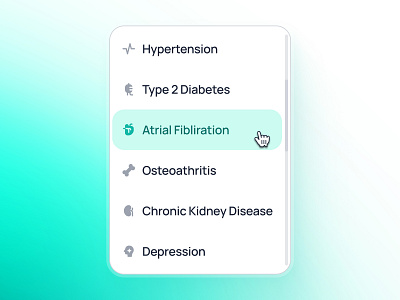 nightingale UI Kit: AI Medical & E-Pharmacy | Dropdown Input UI clean drop down drop down ui dropdown dropdown input dropdown inupt ui dropdown ui figma design system gradient healthcare design system healthcare ui kit input dropdown input dropdown ui input ui medical ui kit minimal modern simple teal virtual care app